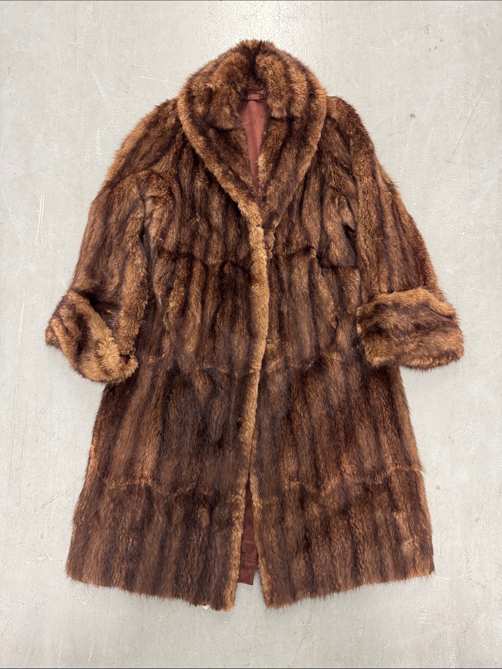 VTG Genuine Mink/Muskrat Fur Women’s Overcoat